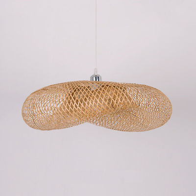 ঝুলন্ত ল্যাম্প বাঁশ নেতৃত্বাধীন সিলিং লাইট রটান দুল আলো