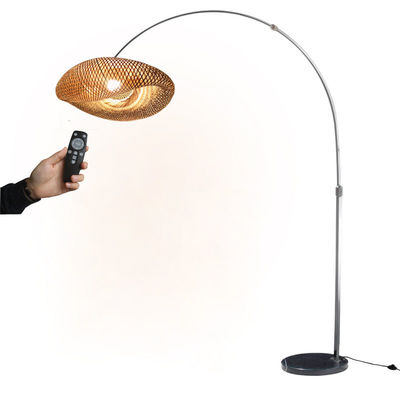 ডিমমেবল LED রটান বাঁশ হালকা ছায়া Wicker সুইচ নিয়ন্ত্রণ