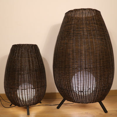 35cm/45cm/78cm/128cm উচ্চতা শৈল্পিক স্ট্যান্ডিং ল্যাম্প রটান উইটার মেঝে ল্যাম্প