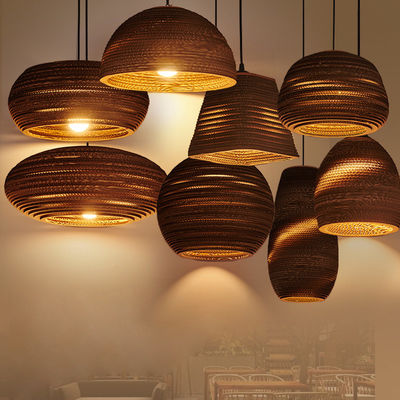 সৃজনশীল আর্ট ডিজাইন চণ্ডেল হস্তনির্মিত দুল ল্যাম্প ছায়া