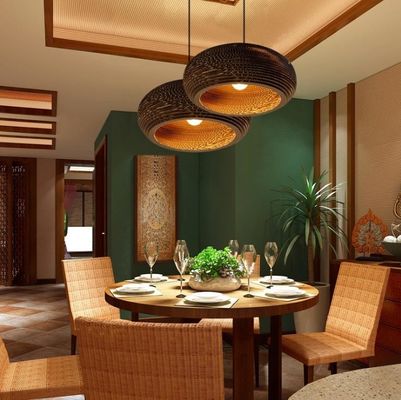 সৃজনশীল আর্ট ডিজাইন চণ্ডেল হস্তনির্মিত দুল ল্যাম্প ছায়া