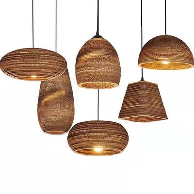 হস্তনির্মিত Wicker Rattan Pendant Chandelier 150 ডিগ্রী Beam Angle সুইচ নিয়ন্ত্রণ