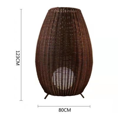 হস্তনির্মিত Wicker Rattan Pendant Chandelier 150 ডিগ্রী Beam Angle সুইচ নিয়ন্ত্রণ
