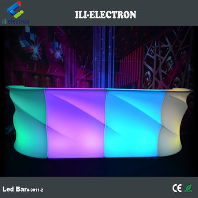 তরঙ্গ আকৃতি আলোকিত LED বার কাউন্টার, বহিরঙ্গন আলো আপ বার টেবিল জলরোধী