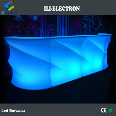 তরঙ্গ আকৃতি আলোকিত LED বার কাউন্টার, বহিরঙ্গন আলো আপ বার টেবিল জলরোধী