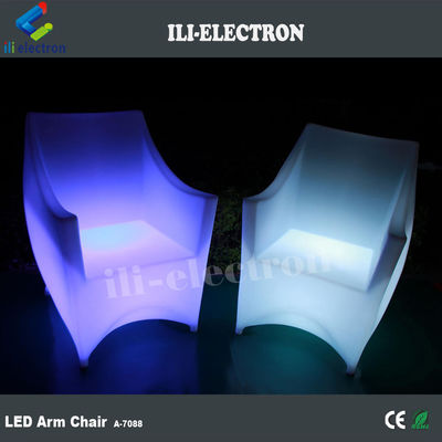 PE প্লাস্টিক LED রিচার্জেবল লিথিয়াম ব্যাটারি সহ আলোকিত আসবাবপত্র চেয়ার RGB