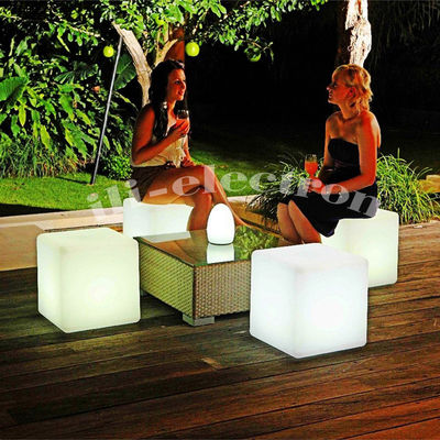 আলোকিত LED কিউব চেয়ার LED পার্টি ভাড়া আসবাবপত্র