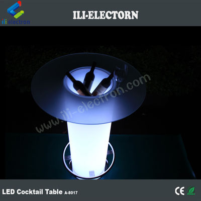 বহিরঙ্গন উচ্চ শীর্ষ প্যাটিও আলো LED আইস বালতি ক্রুজার টেবিল