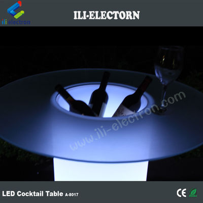 বহিরঙ্গন উচ্চ শীর্ষ প্যাটিও আলো LED আইস বালতি ক্রুজার টেবিল