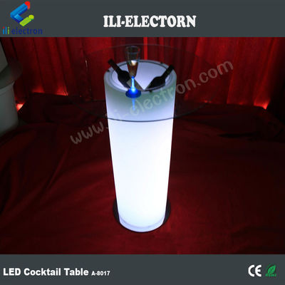 বহিরঙ্গন উচ্চ শীর্ষ প্যাটিও আলো LED আইস বালতি ক্রুজার টেবিল