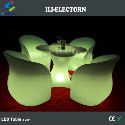 ফুলের আকৃতির আলোকিত টেবিল LED বার আসবাবপত্র