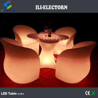 ফুলের আকৃতির আলোকিত টেবিল LED বার আসবাবপত্র