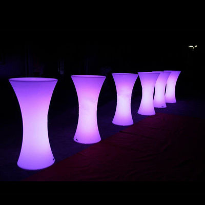 উচ্চ শীর্ষ LED লাইট বার গোলাকার ককটেল টেবিল