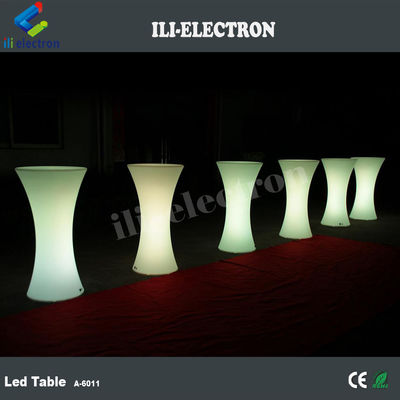 উচ্চ শীর্ষ LED লাইট বার গোলাকার ককটেল টেবিল