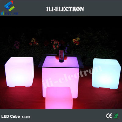 আলোকসজ্জার জন্য পিই উপাদান LED কিউব আসন LED কিউব টেবিল