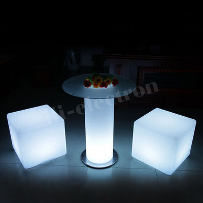 LED গ্লাস বার টেবিল পার্টি ককটেল টেবিল