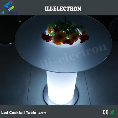 LED গ্লাস বার টেবিল পার্টি ককটেল টেবিল
