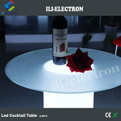 গ্লাস টেবিলের উপরে আলোকিত LED বার টেবিল
