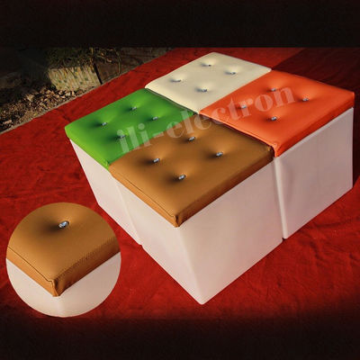 বহুমুখী LED আইস বালতি স্কয়ার আকৃতির পিই প্লাস্টিকের উপাদান চামড়া ঢাকনা সঙ্গে